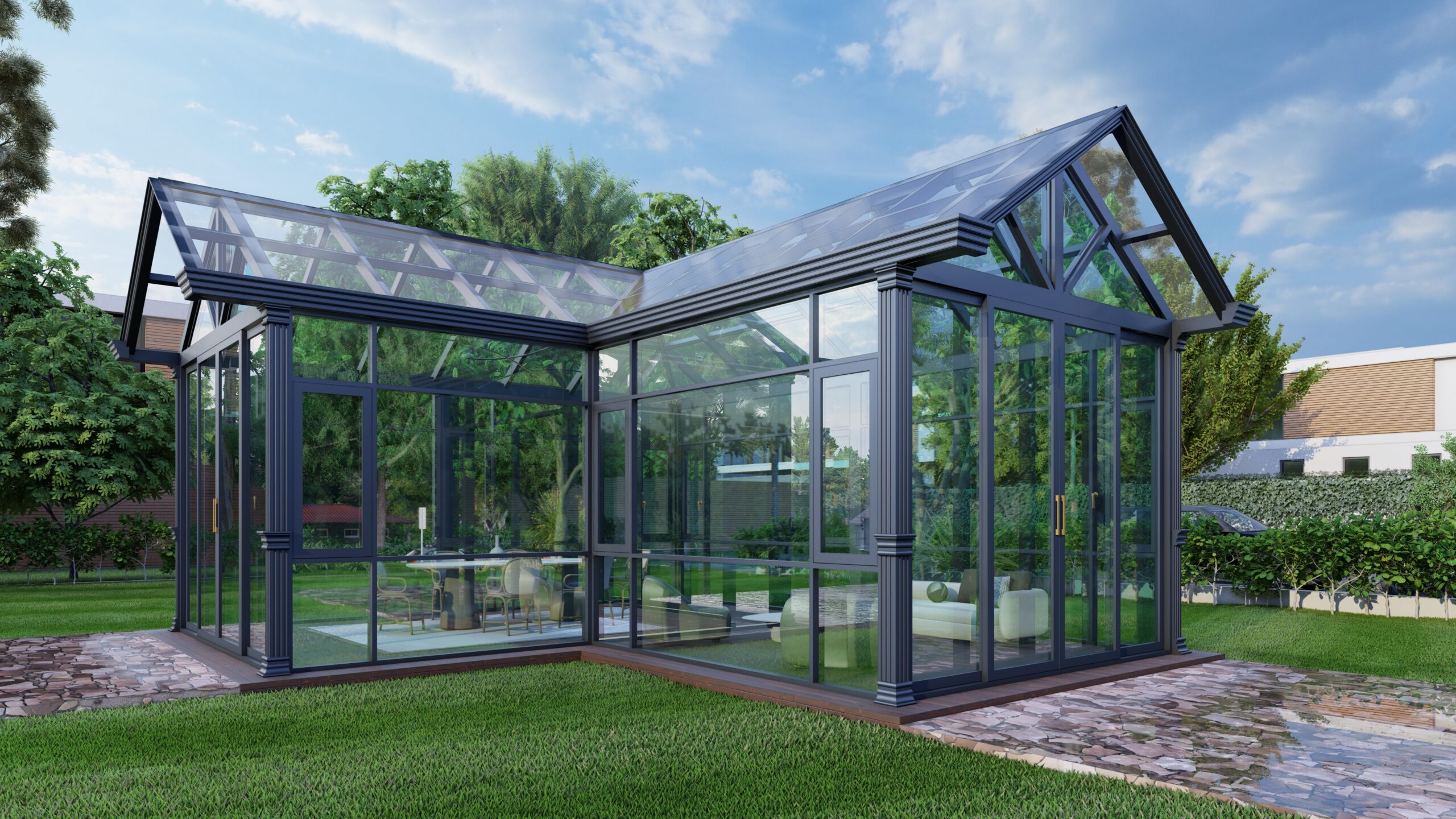 Aluminium slide window